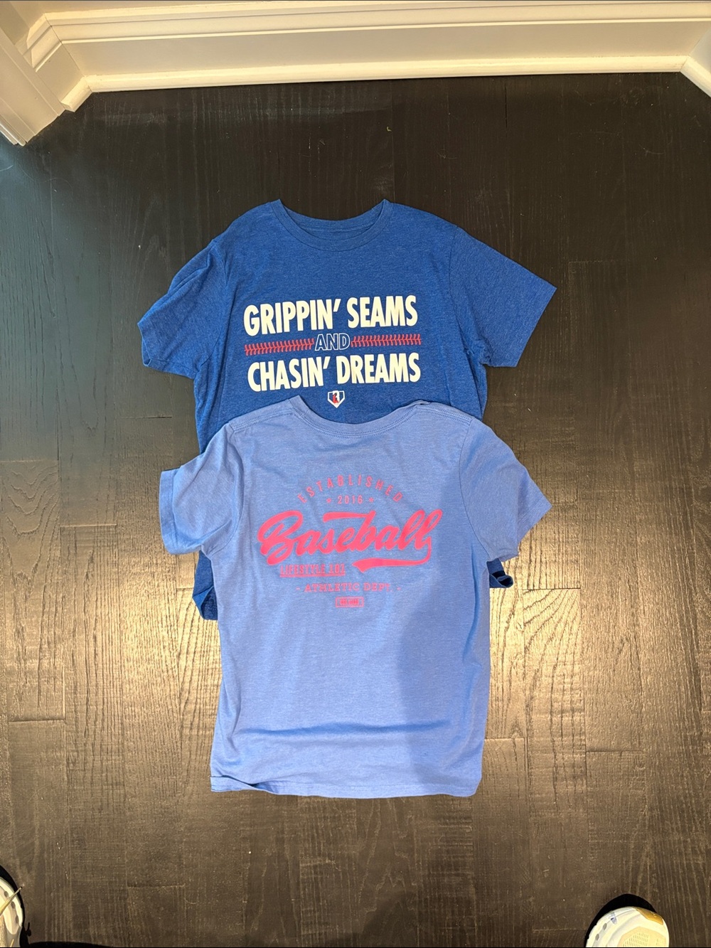 Baseball Lifestyle 2 Blue Baseball Graphic Tee - Short Sleeve